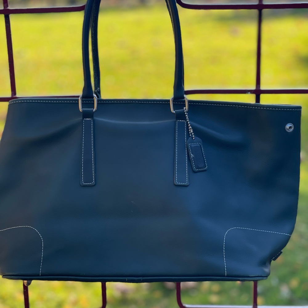 Green Coach purse.